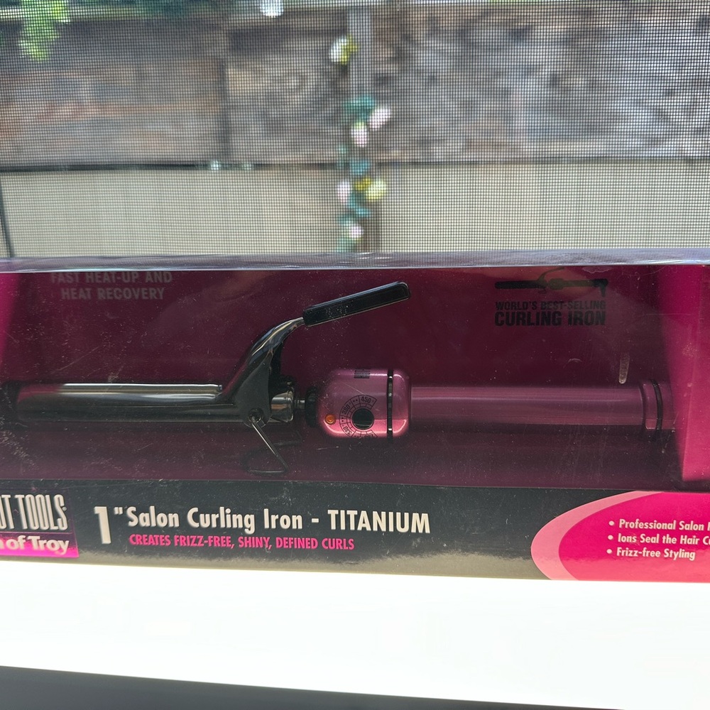 Pink 1" Salon Curling Iron - Titanium